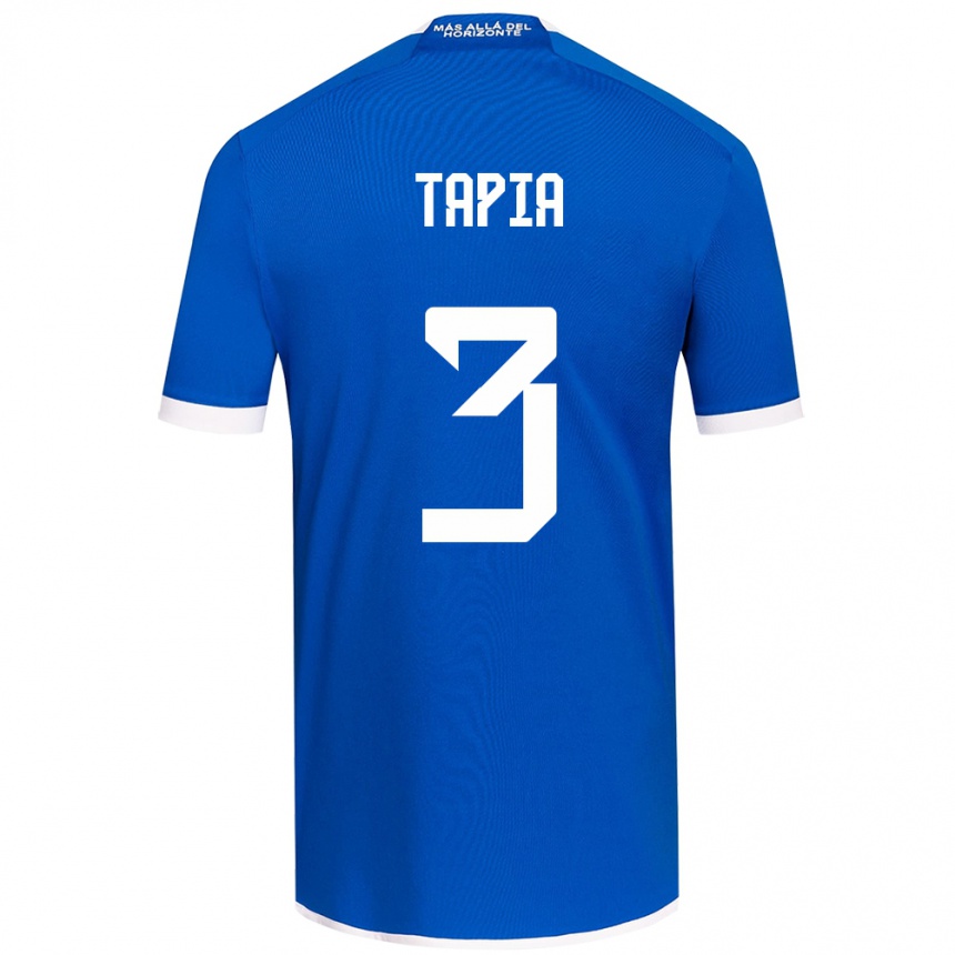 Kids Football Ignacio Tapia #3 Blue White Home Jersey 2024/25 T-Shirt