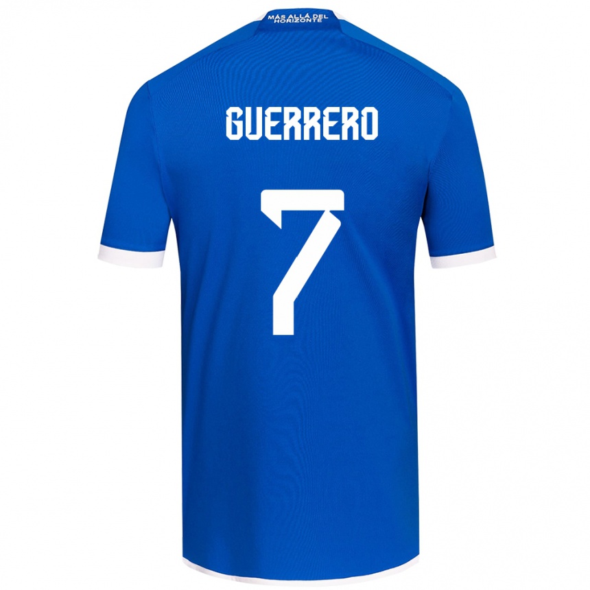 Kids Football Maximiliano Guerrero #7 Blue White Home Jersey 2024/25 T-Shirt