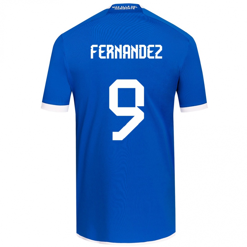 Kids Football Leandro Fernández #9 Blue White Home Jersey 2024/25 T-Shirt