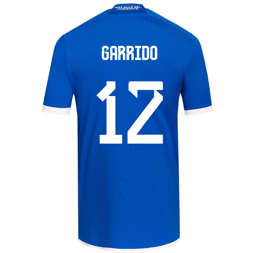 Kids Football Pedro Garrido #12 Blue White Home Jersey 2024/25 T-Shirt