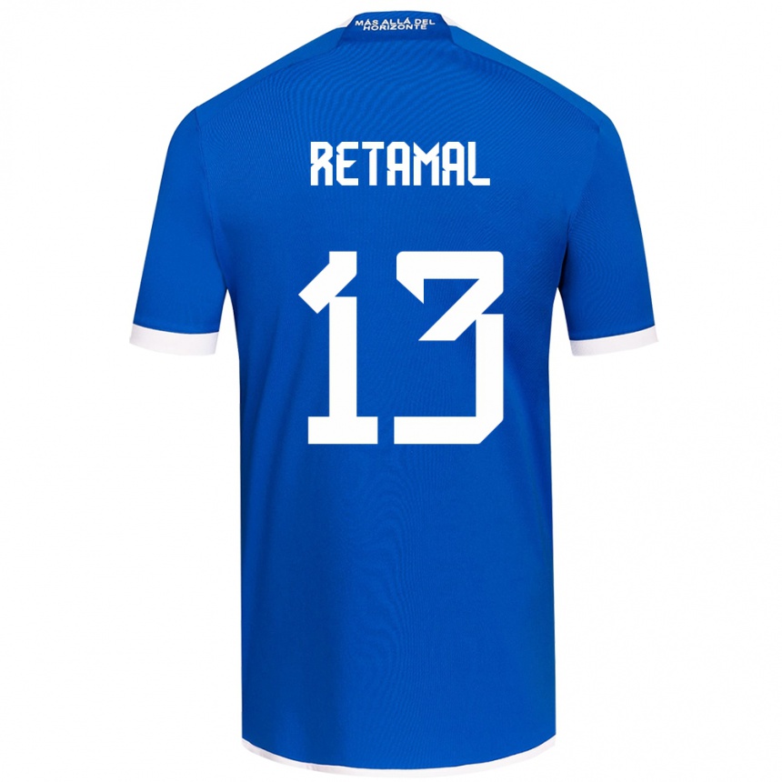 Kids Football David Retamal #13 Blue White Home Jersey 2024/25 T-Shirt