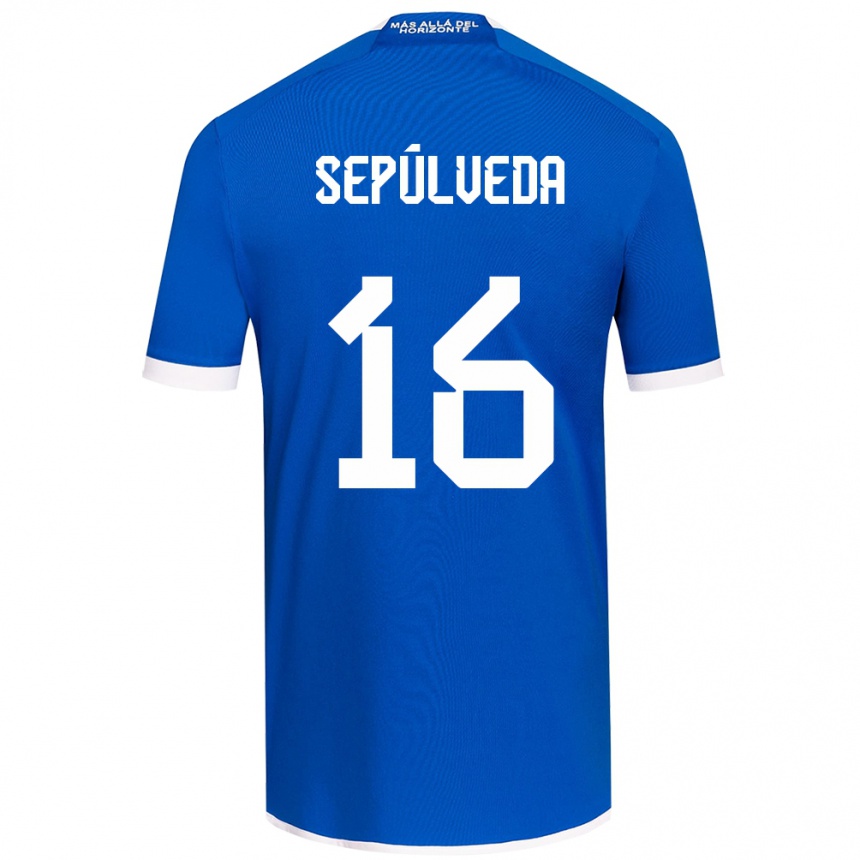 Kids Football Matías Sepúlveda #16 Blue White Home Jersey 2024/25 T-Shirt