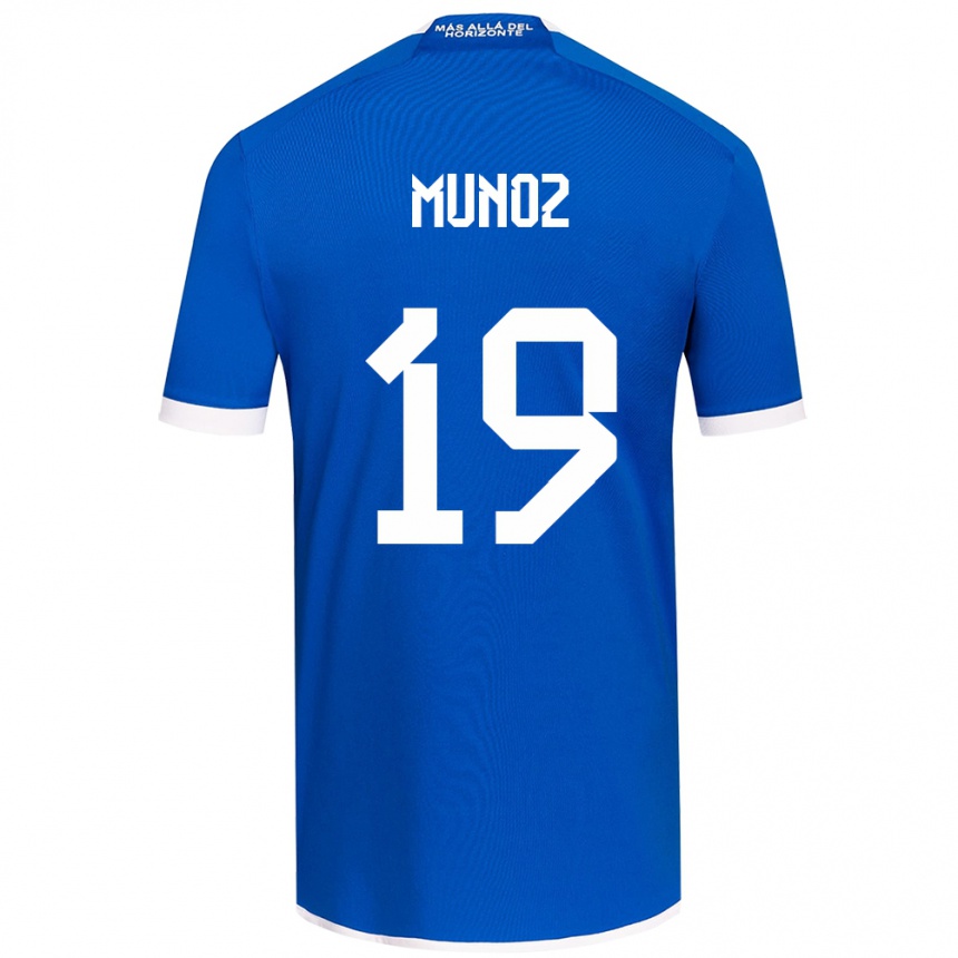 Kids Football Cristóbal Muñoz #19 Blue White Home Jersey 2024/25 T-Shirt