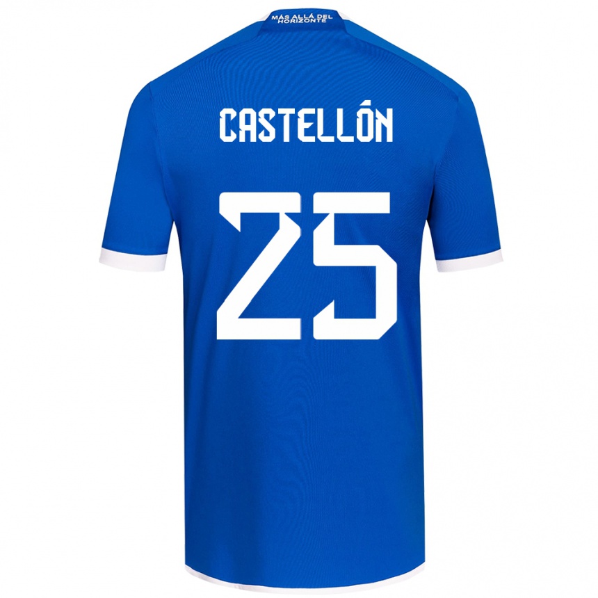 Kids Football Gabriel Castellón #25 Blue White Home Jersey 2024/25 T-Shirt