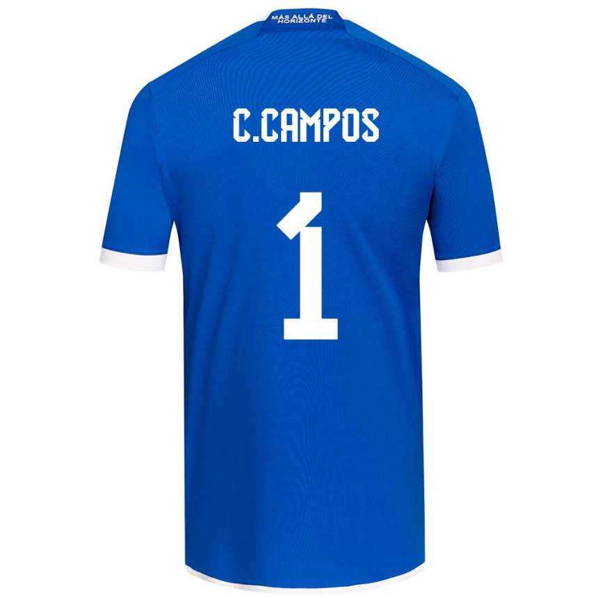 Kids Football Cristóbal Campos #1 Blue White Home Jersey 2024/25 T-Shirt