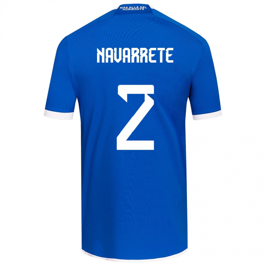 Kids Football Daniel Navarrete #2 Blue White Home Jersey 2024/25 T-Shirt