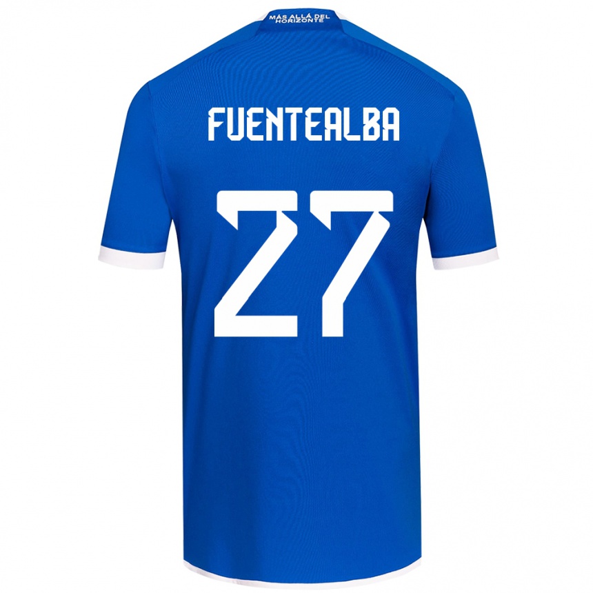 Kids Football Jeison Fuentealba #27 Blue White Home Jersey 2024/25 T-Shirt