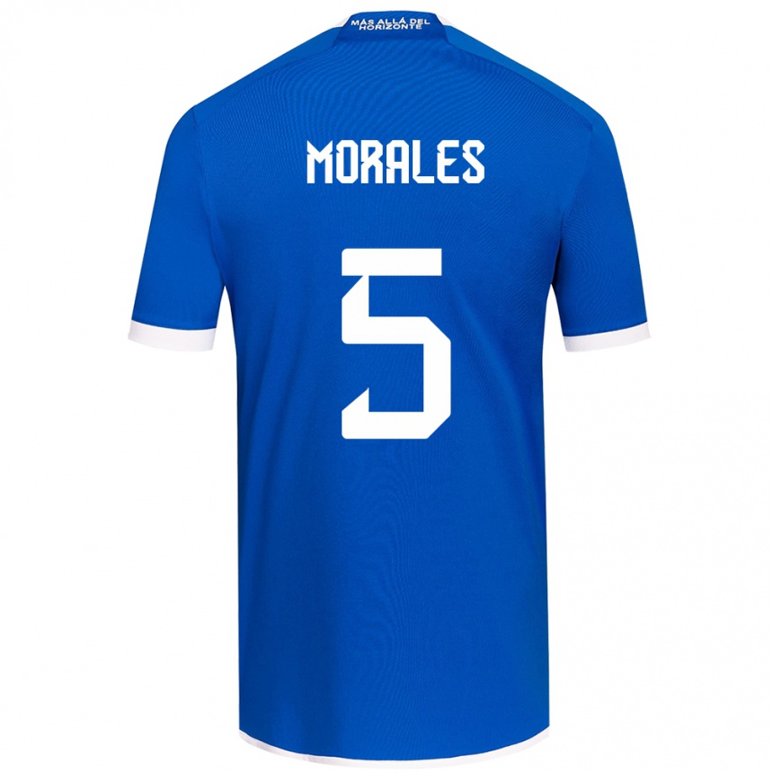 Kids Football Mariana Morales #5 Blue White Home Jersey 2024/25 T-Shirt