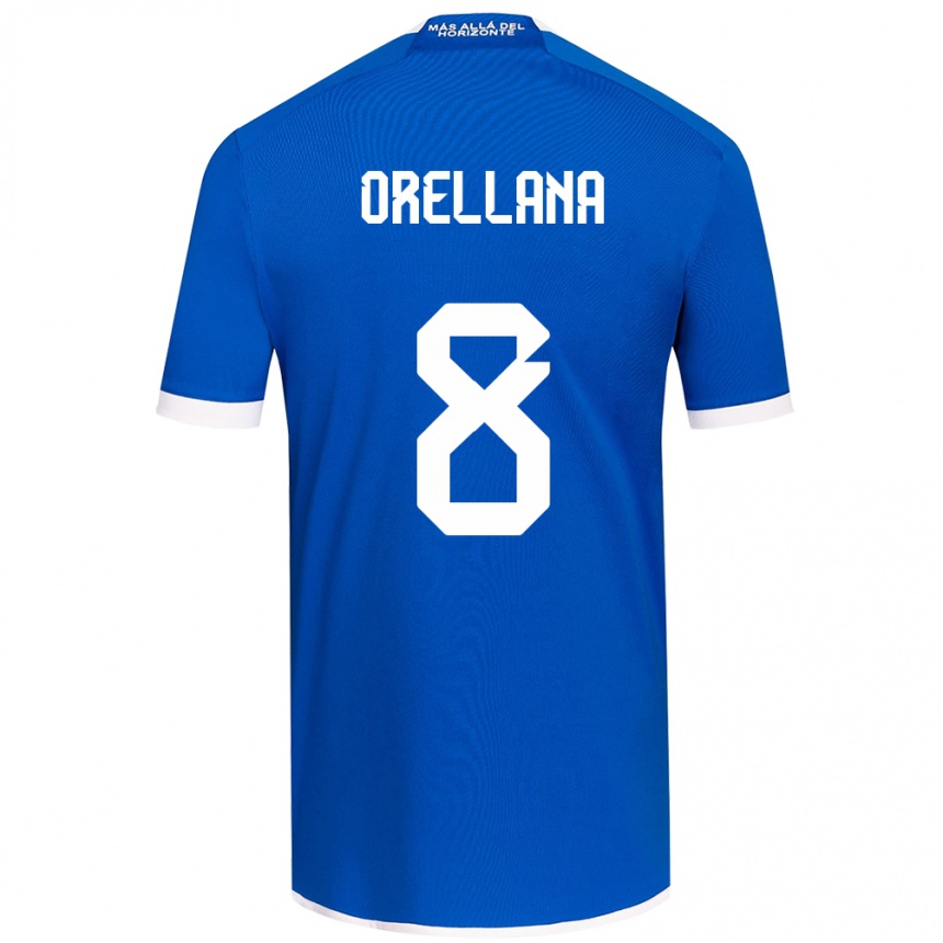 Kids Football Denisse Orellana #8 Blue White Home Jersey 2024/25 T-Shirt