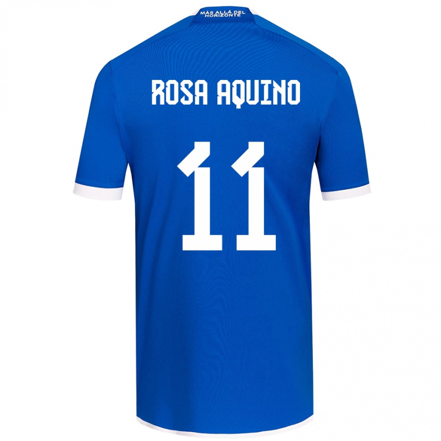 Kids Football Rosa Aquino #11 Blue White Home Jersey 2024/25 T-Shirt