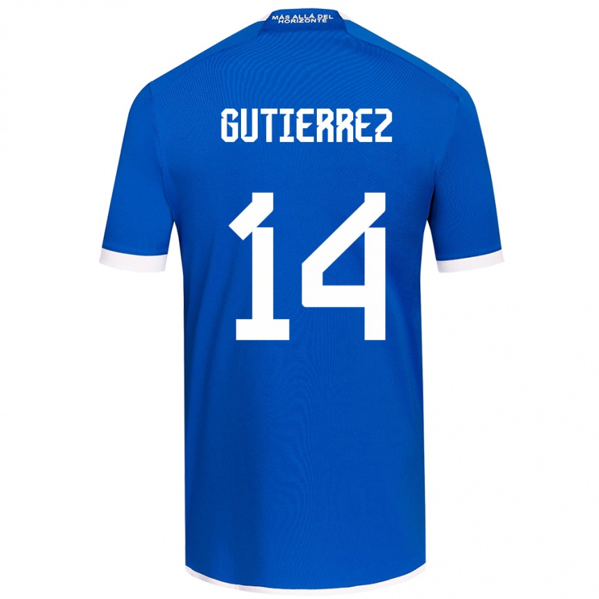 Kids Football Ana Gutiérrez #14 Blue White Home Jersey 2024/25 T-Shirt