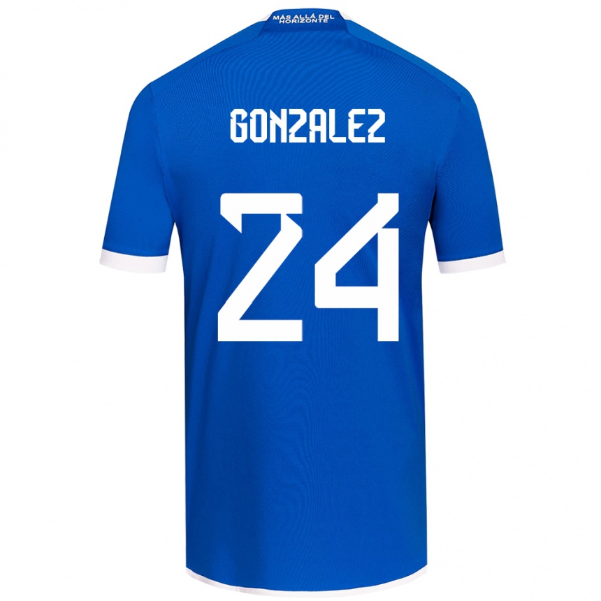 Kids Football Emma González #24 Blue White Home Jersey 2024/25 T-Shirt