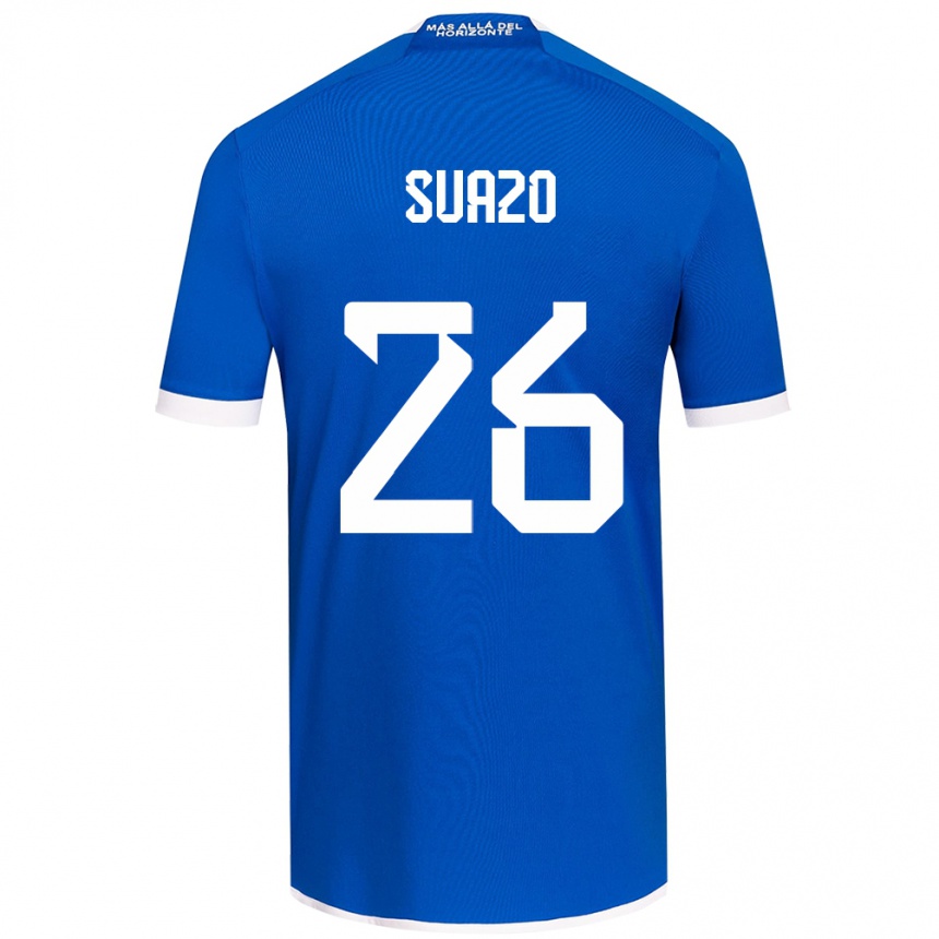 Kids Football Gretzel Suazo #26 Blue White Home Jersey 2024/25 T-Shirt