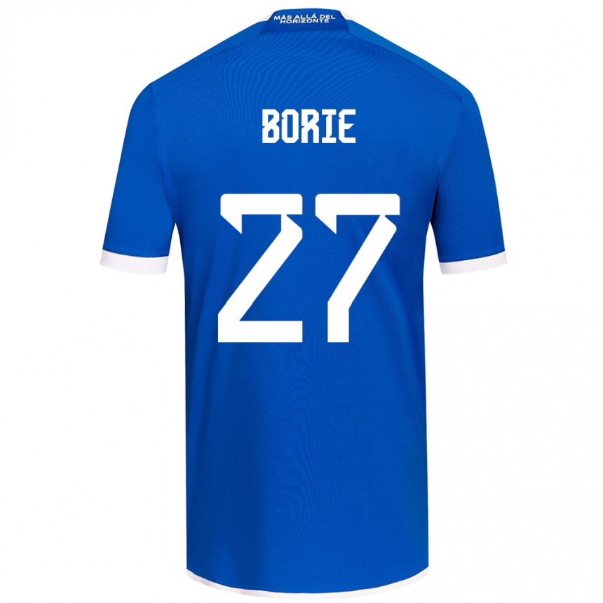 Kids Football Emilie Borie #27 Blue White Home Jersey 2024/25 T-Shirt