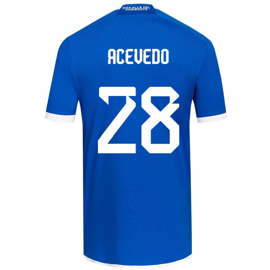 Kids Football Florencia Acevedo #28 Blue White Home Jersey 2024/25 T-Shirt