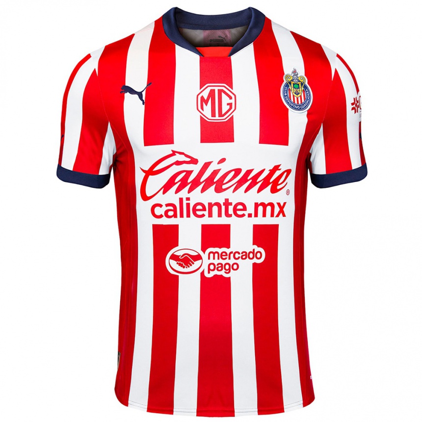 Kids Football Ana Camila Hernández #6 Red White Blue Home Jersey 2024/25 T-Shirt