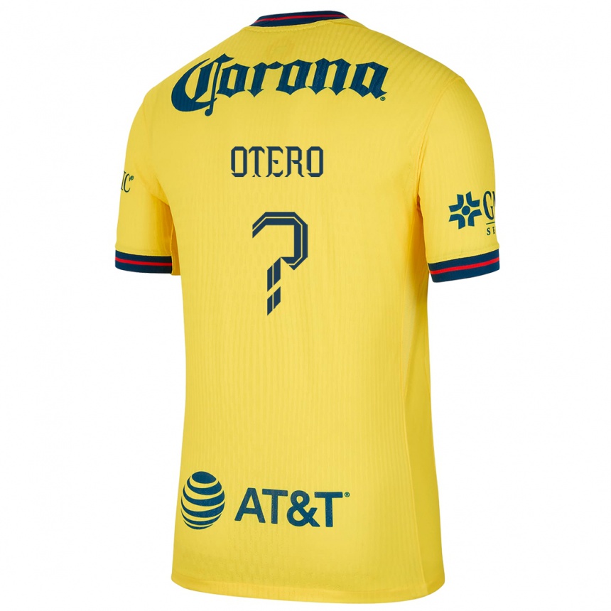 Kids Football Juan Otero #0 Yellow Blue Home Jersey 2024/25 T-Shirt