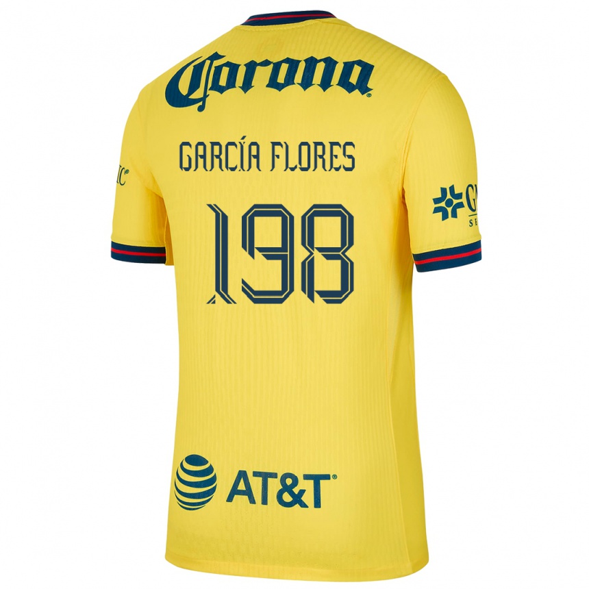 Kids Football Francisco García Flores #198 Yellow Blue Home Jersey 2024/25 T-Shirt