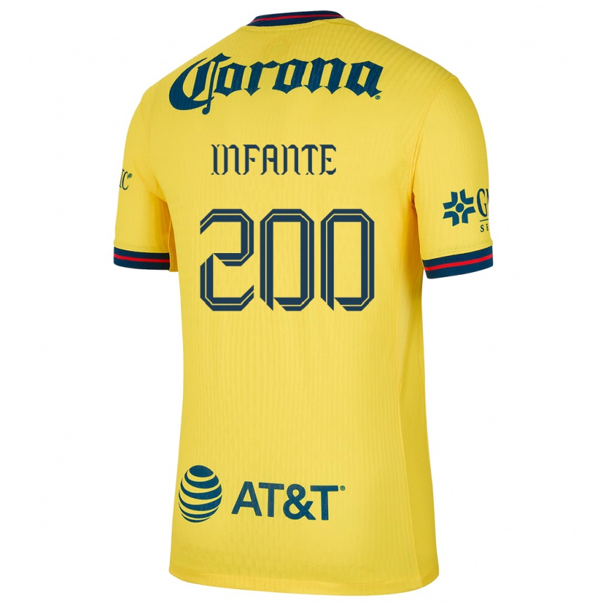 Kids Football Armando Infante #200 Yellow Blue Home Jersey 2024/25 T-Shirt