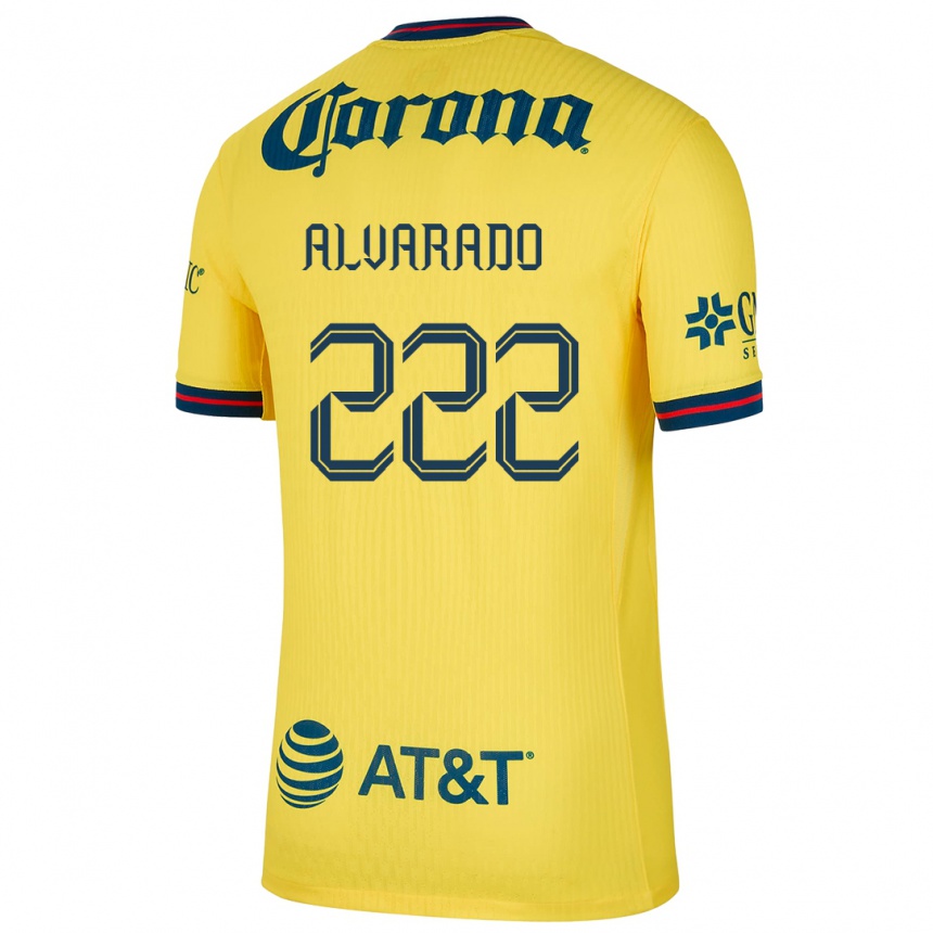 Kids Football Daniel Alvarado #222 Yellow Blue Home Jersey 2024/25 T-Shirt