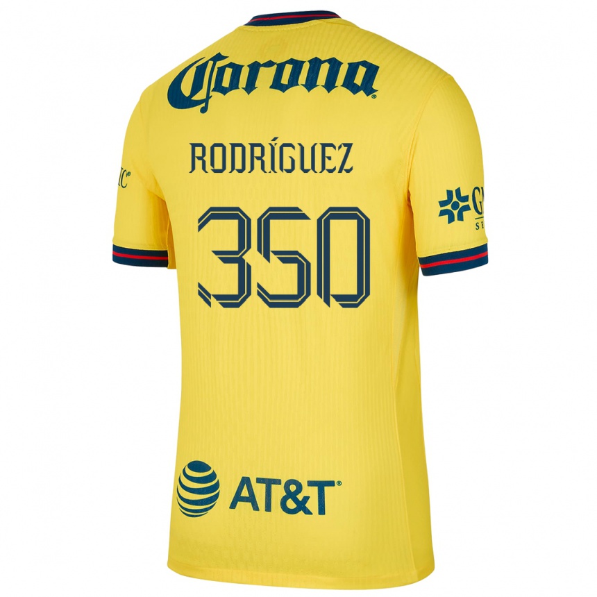 Kids Football Ángel Rodríguez #350 Yellow Blue Home Jersey 2024/25 T-Shirt