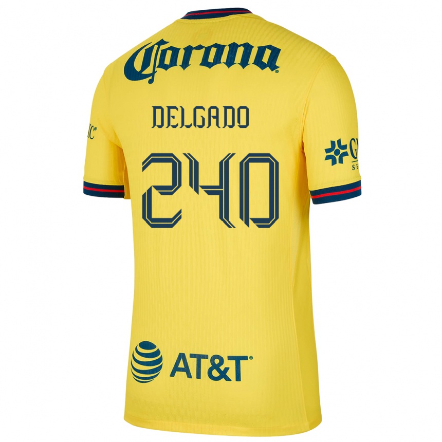 Kids Football Gael Delgado #240 Yellow Blue Home Jersey 2024/25 T-Shirt