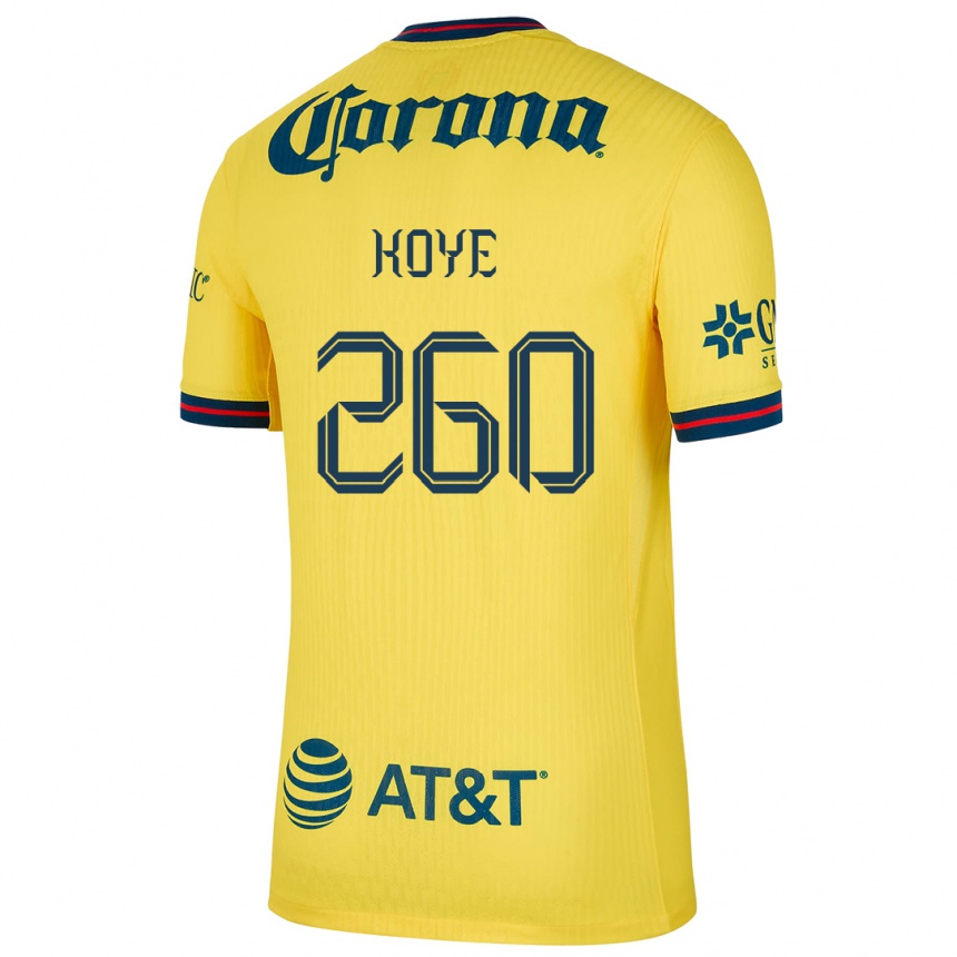 Kids Football Julián Koye #260 Yellow Blue Home Jersey 2024/25 T-Shirt