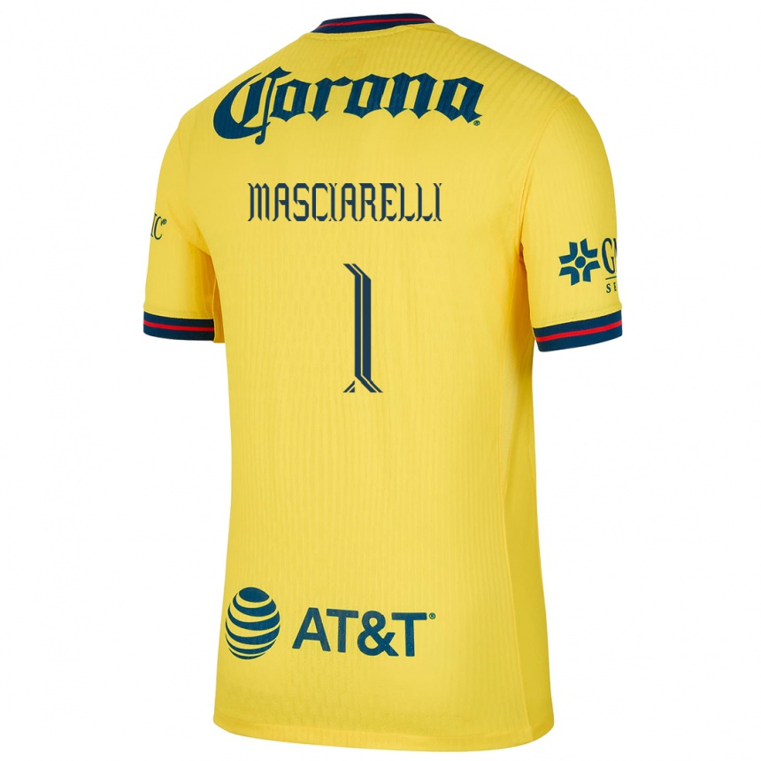 Kids Football Renata Masciarelli #1 Yellow Blue Home Jersey 2024/25 T-Shirt