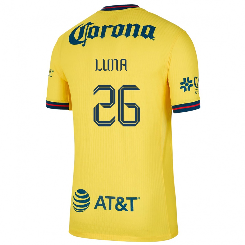 Kids Football Karen Luna #26 Yellow Blue Home Jersey 2024/25 T-Shirt