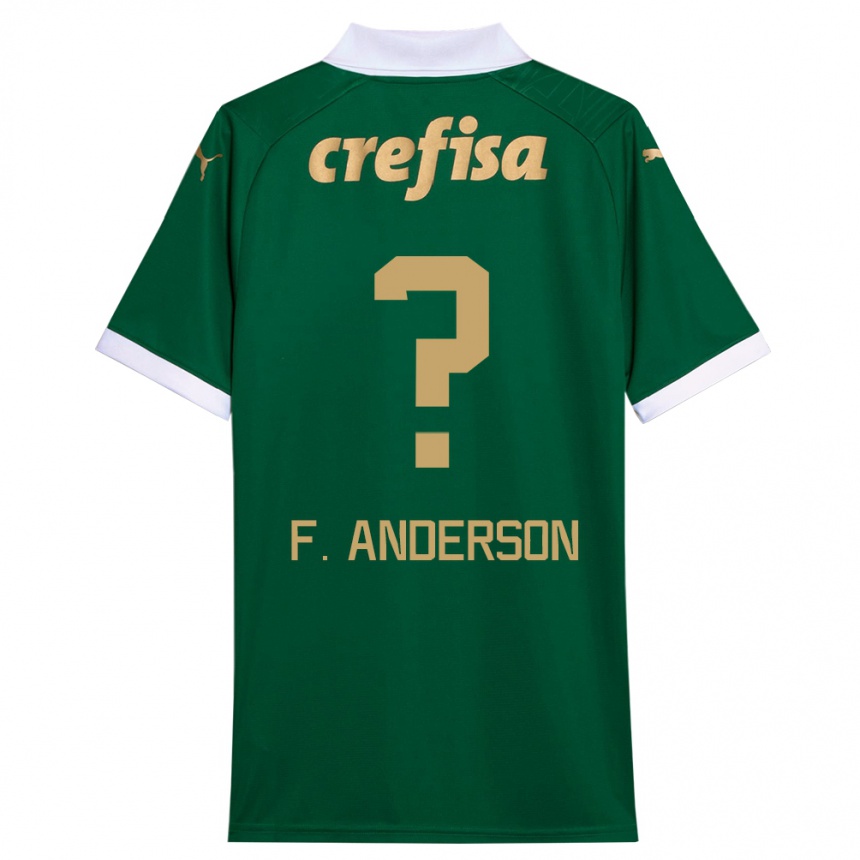 Kids Football Felipe Anderson #0 Green White Home Jersey 2024/25 T-Shirt