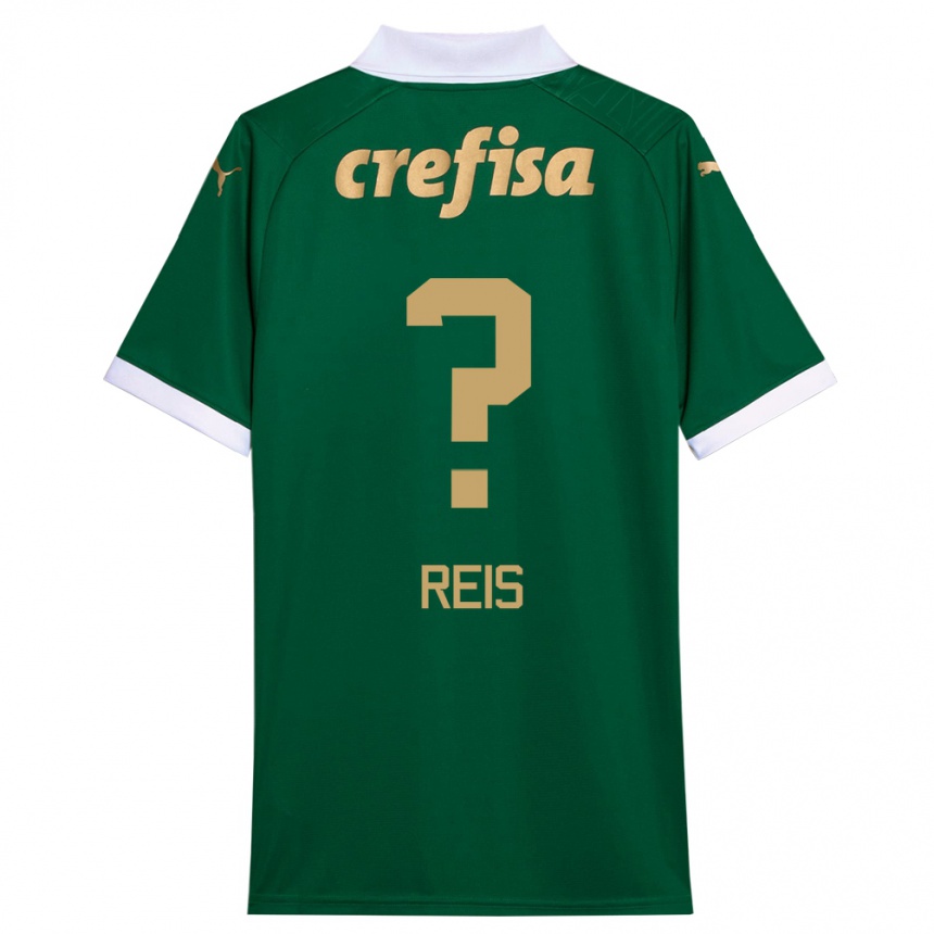 Kids Football Vitor Reis #0 Green White Home Jersey 2024/25 T-Shirt