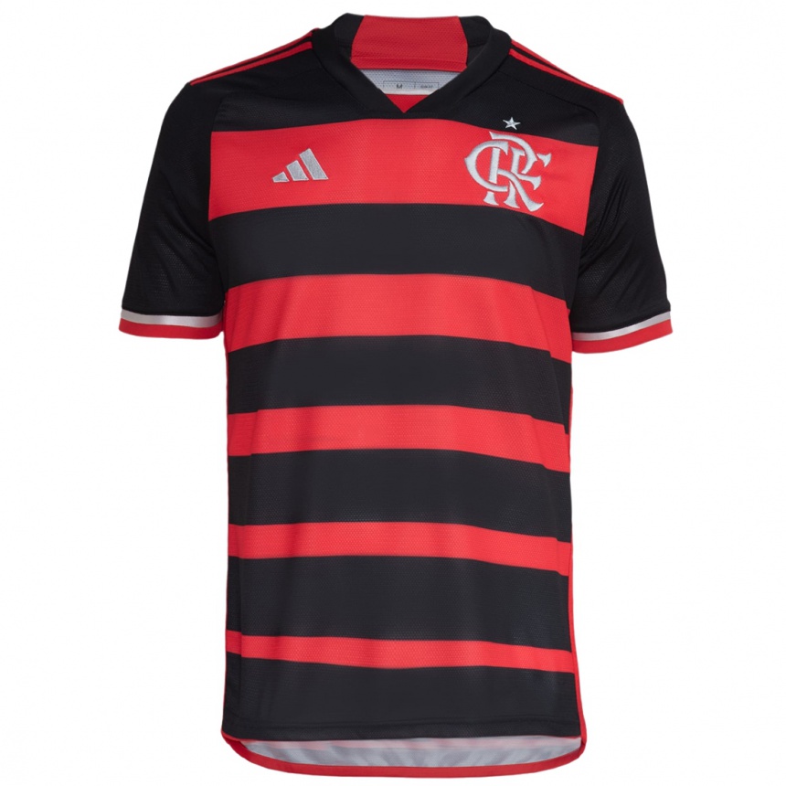 Kids Football Carlinhos #22 Red Black Home Jersey 2024/25 T-Shirt