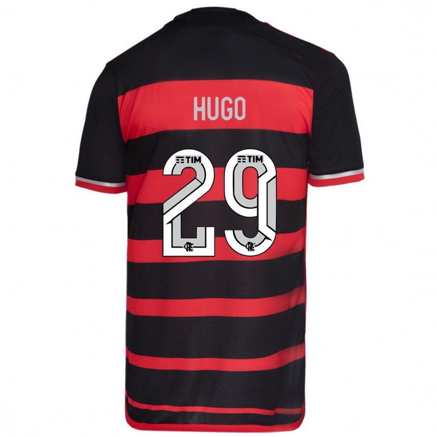 Kids Football Victor Hugo #29 Red Black Home Jersey 2024/25 T-Shirt