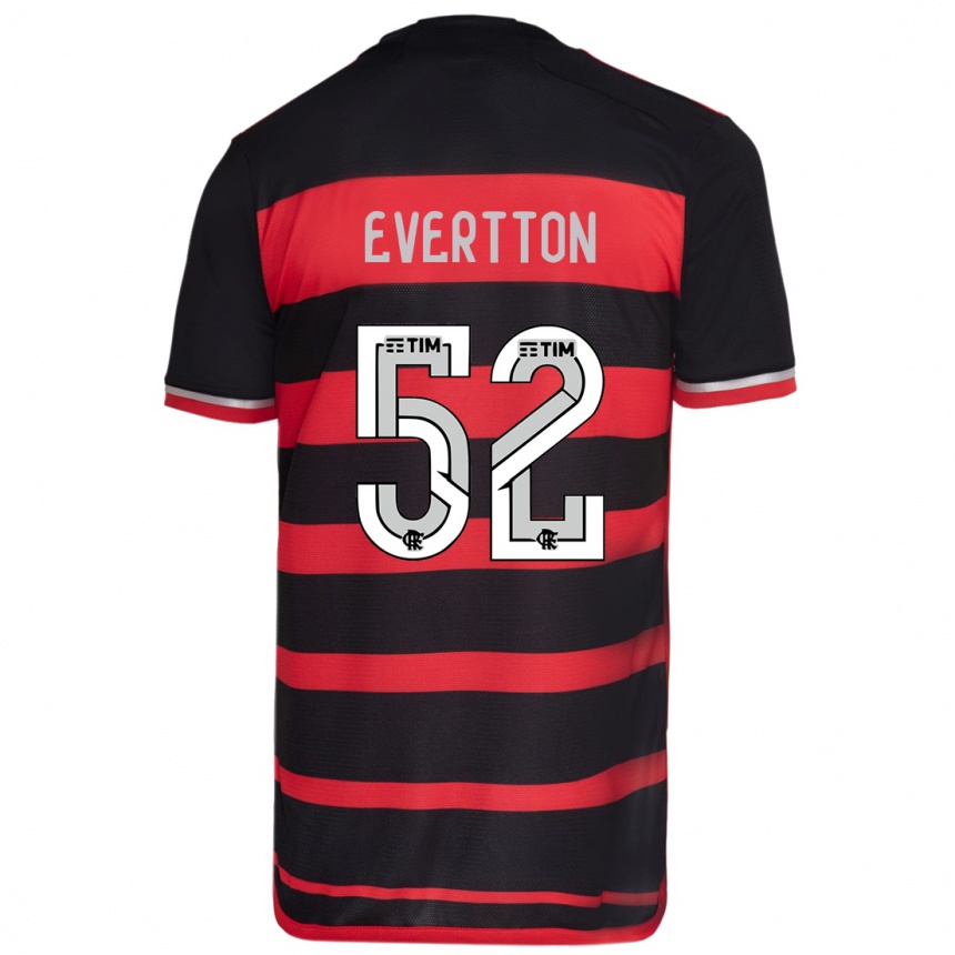 Kids Football Evertton #52 Red Black Home Jersey 2024/25 T-Shirt