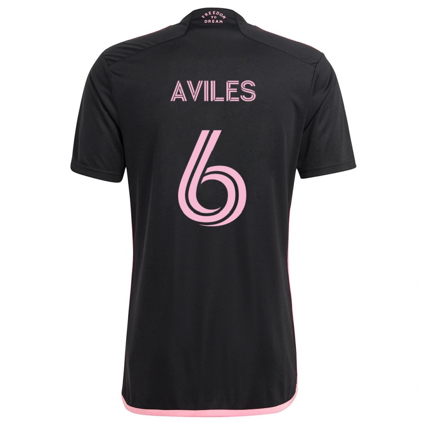 Kids Football Tomás Avilés #6 Black Away Jersey 2024/25 T-Shirt