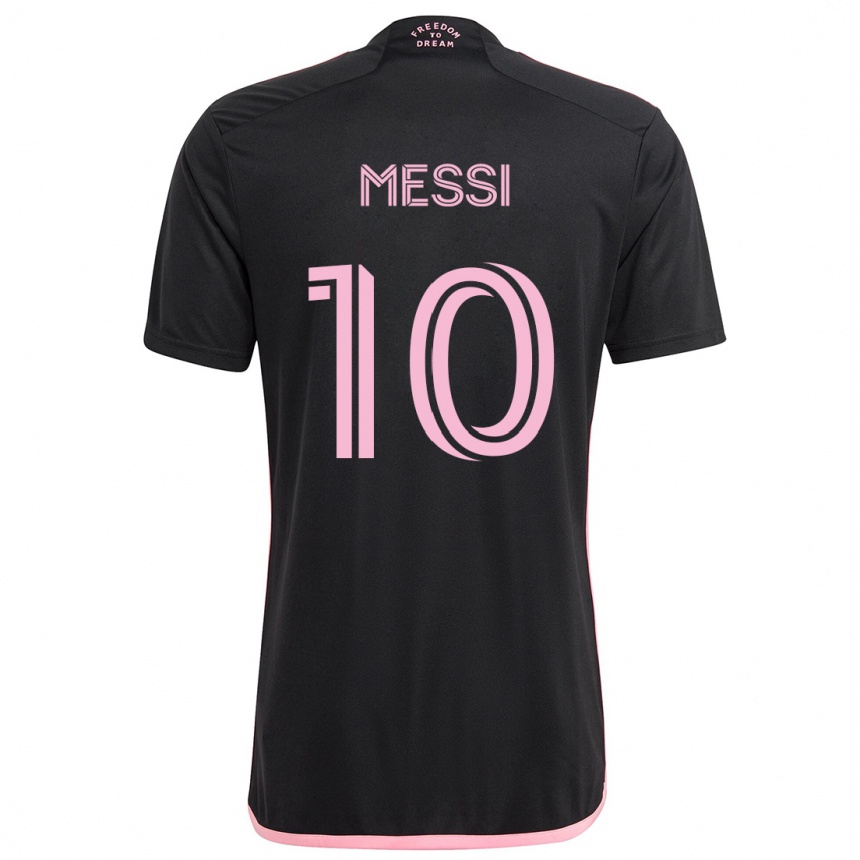 Kids Football Lionel Messi #10 Black Away Jersey 2024/25 T-Shirt