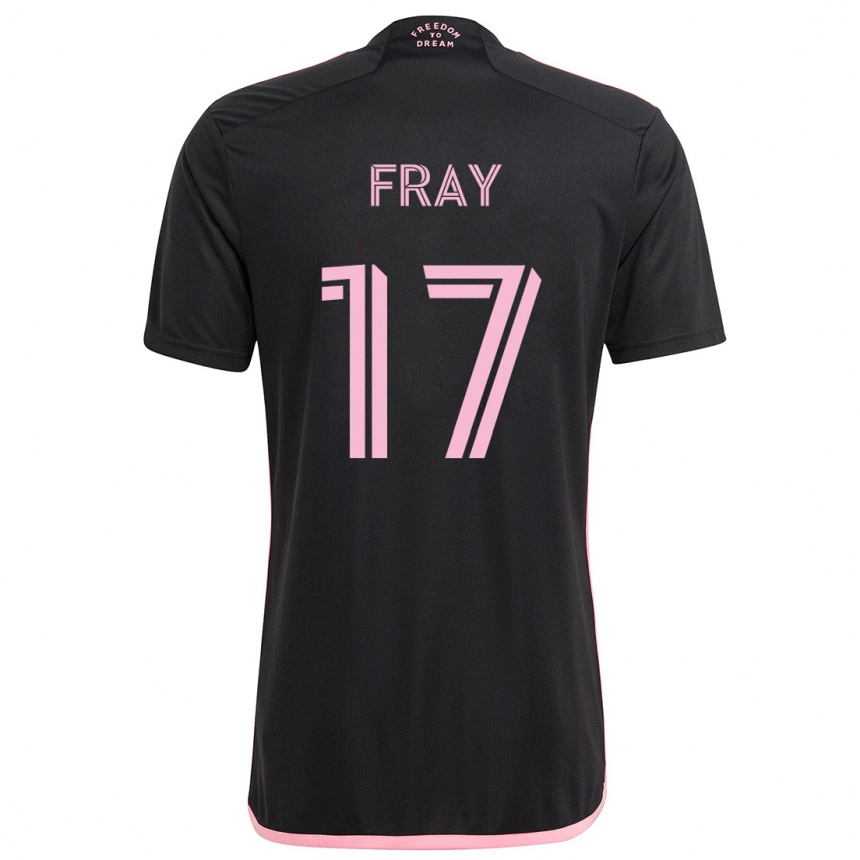 Kids Football Ian Fray #17 Black Away Jersey 2024/25 T-Shirt