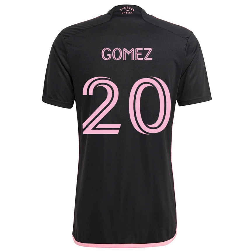 Kids Football Diego Gómez #20 Black Away Jersey 2024/25 T-Shirt