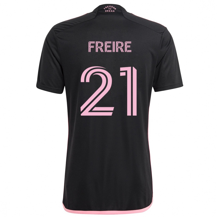 Kids Football Nicolas Freire #21 Black Away Jersey 2024/25 T-Shirt