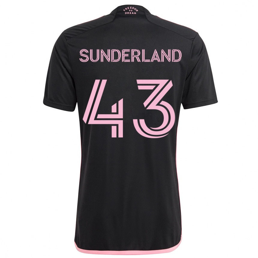 Kids Football Lawson Sunderland #43 Black Away Jersey 2024/25 T-Shirt