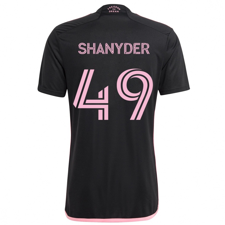 Kids Football Shanyder Borgelin #49 Black Away Jersey 2024/25 T-Shirt