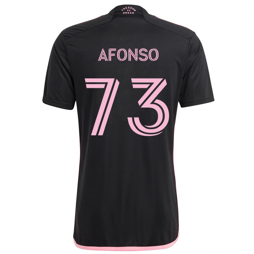 Kids Football Leo Afonso #73 Black Away Jersey 2024/25 T-Shirt