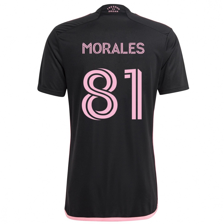 Kids Football Santiago Morales #81 Black Away Jersey 2024/25 T-Shirt