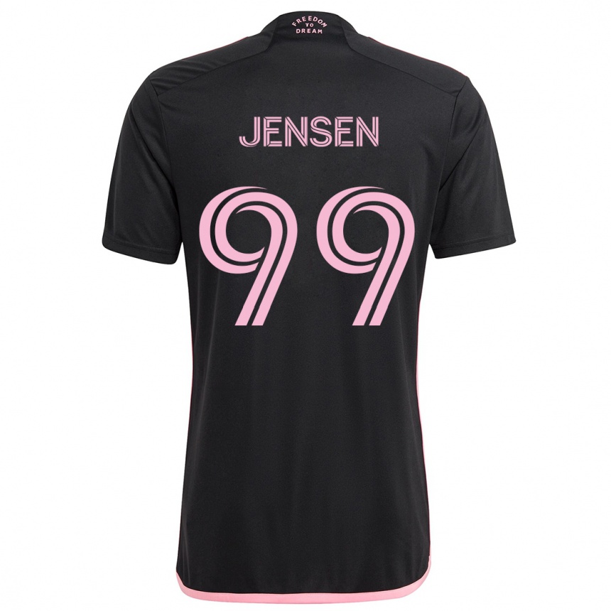 Kids Football Cole Jensen #99 Black Away Jersey 2024/25 T-Shirt