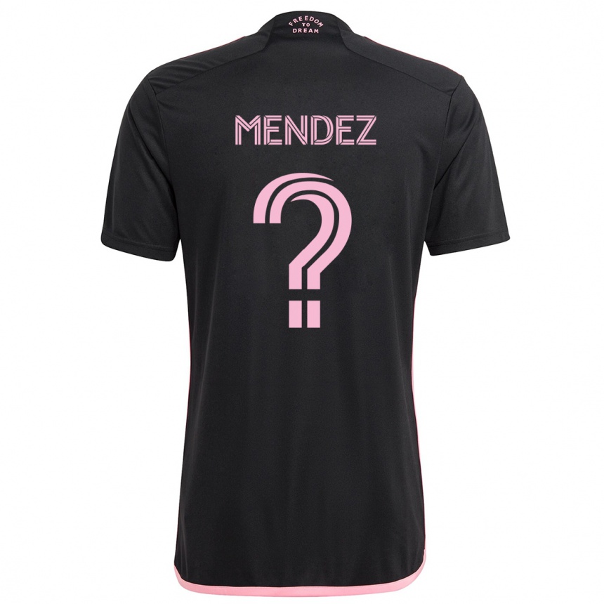 Kids Football Dylan Mendez #0 Black Away Jersey 2024/25 T-Shirt