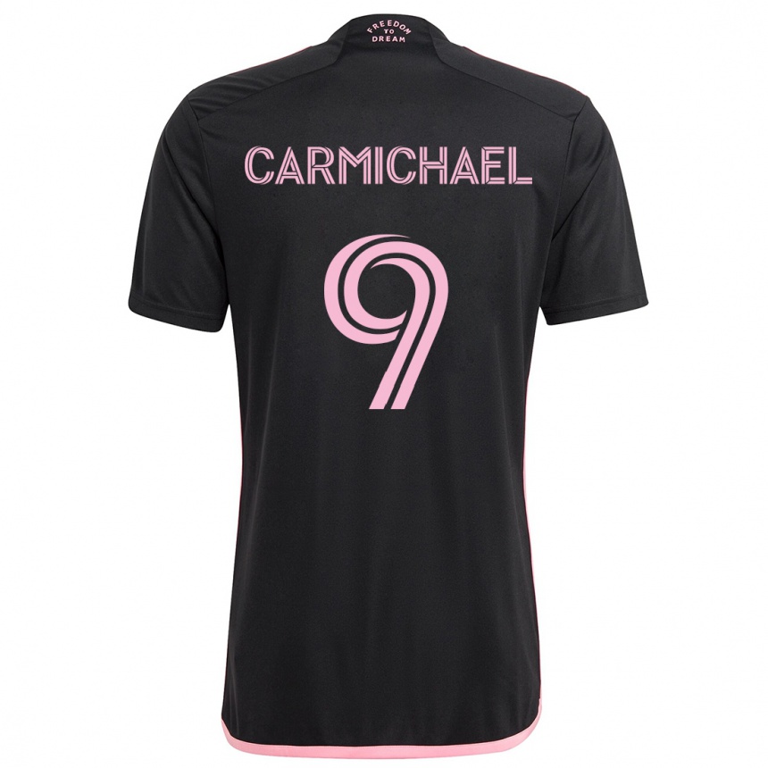 Kids Football Ryan Carmichael #9 Black Away Jersey 2024/25 T-Shirt