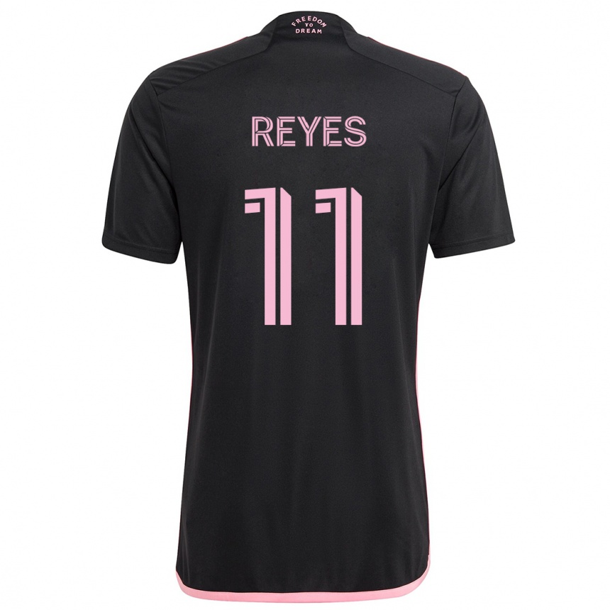 Kids Football Dairon Reyes #11 Black Away Jersey 2024/25 T-Shirt