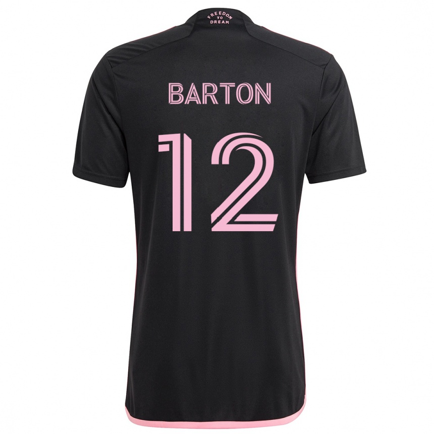 Kids Football Tye Barton #12 Black Away Jersey 2024/25 T-Shirt