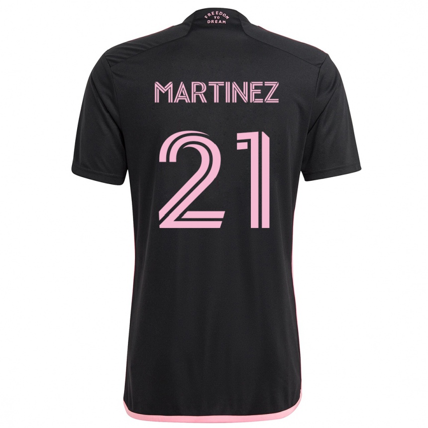 Kids Football Derrek Martinez #21 Black Away Jersey 2024/25 T-Shirt