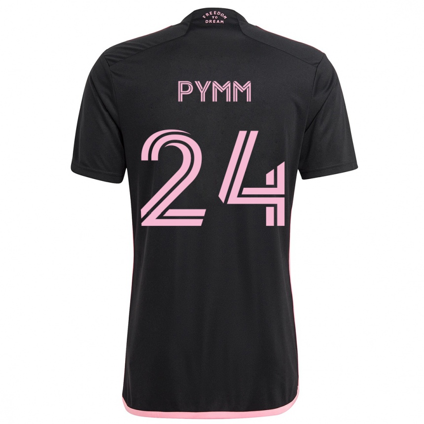 Kids Football Jack Pymm #24 Black Away Jersey 2024/25 T-Shirt